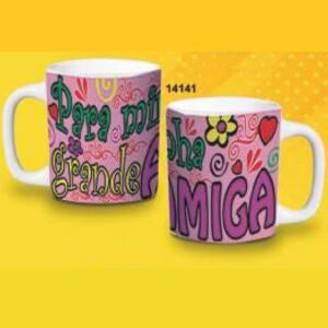 CANECA REDONDA 280ML 9,5 X 11,5CM GRANDE AMIGA CPT14141