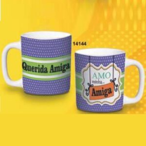 CANECA REDONDA 280ML 9,5 X 11,5CM QUERIDA AMIGA CPT14144