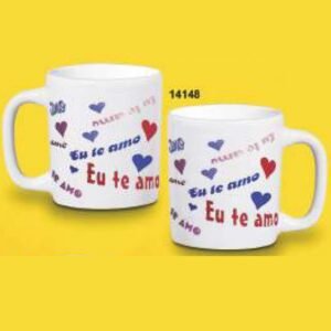 CANECA REDONDA 280ML 9,5 X 11,5CM EU TE AMO CPT14148