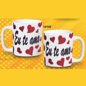 CANECA REDONDA 280ML 9,5 X 11,5CM EU TE AMO CPT14149