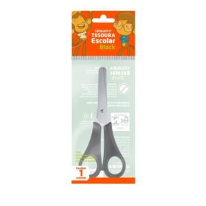 TESOURA ESCOLAR BLACK INOX 130MM LEOELEO 4123