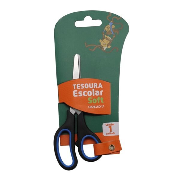 TESOURA ESCOLAR SOFT CABO EMBORRACHADO LEOELEO 4592