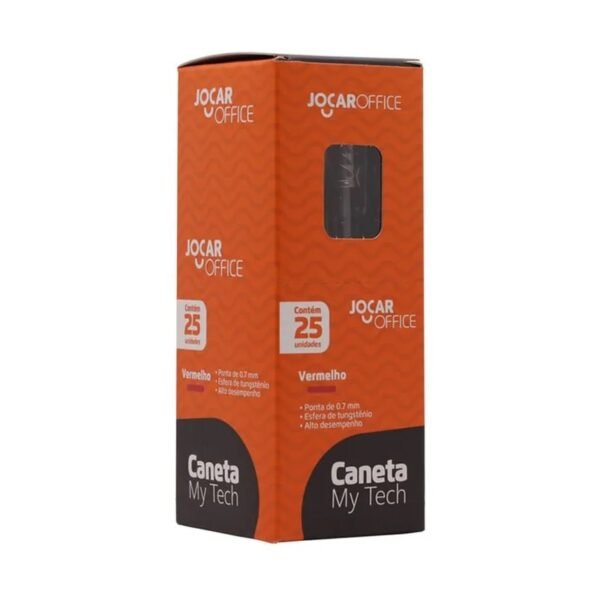 CANETA ESF MY TECH 0.7MM VERMELHA C/25 LEOELEO 97332