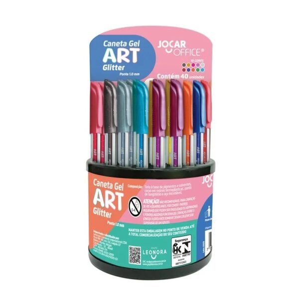 CANETA GEL ART 1.0 BRILHO GLITTER LEOELEO 97933