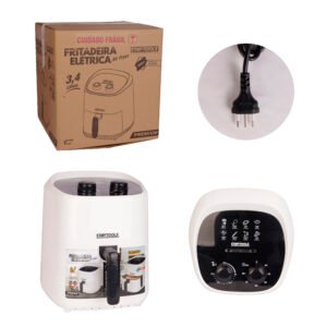 FRITADEIRA ELETRICA AIR FRYER BRANCA 3,4 LT 127V ARTTOOLS S