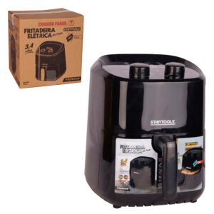 FRITADEIRA ELETRICA AIR FRYER PRETA 3,4 LT 127V ARTTOOLS S
