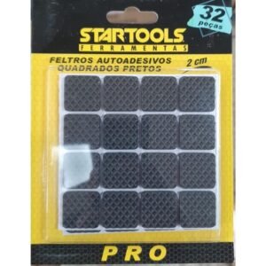 PROTETOR AUTO ADESIVO QUADRADO PRETO 4CM C/ 4 ARTTOOLS S