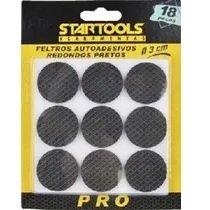 PROTETOR AUTO ADESIVO REDONDO PRETO 4CM C/ 4 ARTTOOLS S