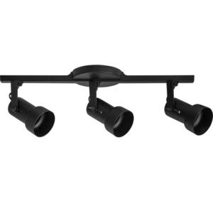 TRILHO INJETADO SPOT CANECA 3 X E27 PRETO OPL 3252