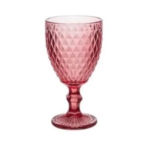 COPO DE VIDRO 310 ML ESTRELA ROSA (JG C/6) SAKES ECO23103