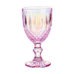 COPO DE VIDRO 310 ML LUMINNI ROSA (JG C/6) SAKES ECO23106