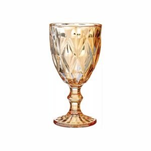 COPO DE VIDRO 310 ML DIAMANTE AMBAR (JG C/6) SAKES ECO23113