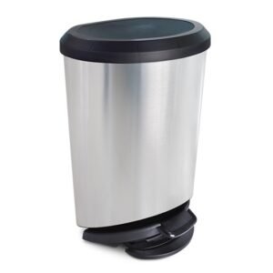 LIXEIRA INOX C/ PEDAL 20L ARQPLAST