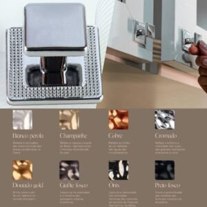 PUXADOR ZAMAC GRAMADO ZM2030 UNIF BRANCO PEROLA AKROSUL