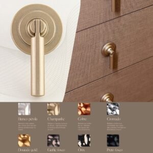 PUXADOR ZAMAC IGUACU ZM88 UNIF DOURADO GOLD AKROSUL