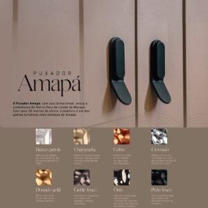 PUXADOR ZAMAC AMAPA 32MM ZM90 UNIF GRAFITE FOSCO AKROSUL