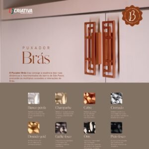 PUXADOR ZAMAC BRAS 32MM ZM84 UNIF COBRE AKROSUL