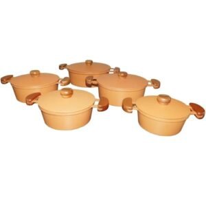 JOGO CACAROLA ALUM FUND 5 PCS 16/24 NOZ MOSCADA TAMPA ALUMIN