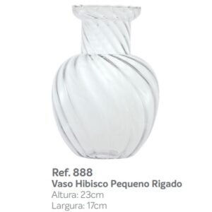 VASO HIBISCO PEQUENO RIGADO 23 X 17 MISTRAL
