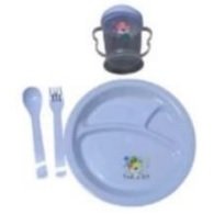 KIT REFEICAO (PRATO, COPO E TALHER) INFANTIL PLASTICO DUBEL