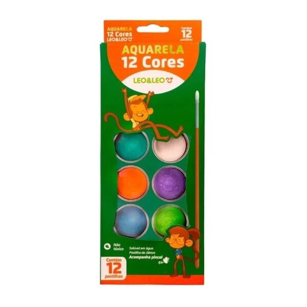 AQUARELA 12 CORES LEOELEO 4193