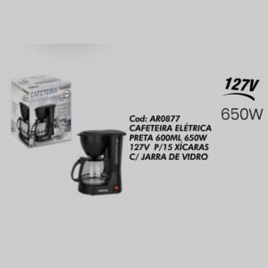 CAFETEIRA ELETRICA 600ML 650W 127V 15 XICARAS ARTTOOLS S