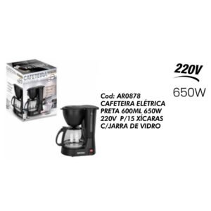 CAFETEIRA ELETRICA 600ML 650W 220V 15 XICARAS ARTTOOLS S