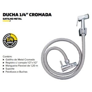 DUCHA 1/4 CROMADA GATILHO ABS CROMADO ARTTOOLS F 7051