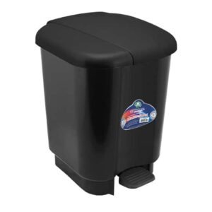 LIXEIRA PRETA C/ PEDAL 21L DESMONT ARQPLAST