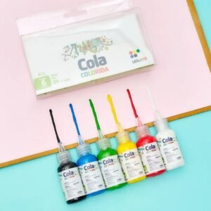 COLA COLORIDA 25 GR 6 CORES LEOELEO