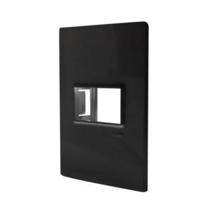 PLACA 4 X 2 ( 1 MODULO ) C/SUPORTE PRETA VIVAZ ILUMI I.76071