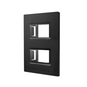 PLACA 4 X 2 (2 MODULOS) SEPAR C/SUP PRETA VIVAZ ILUMI I76081