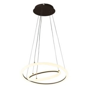 LUMINARIA PENDENTE SPACE ORBITAL DOUBLE PRETO 39W LLUM