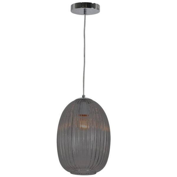 LUMINARIA PENDENTE VENICE FUME 20CM VD E-27 LLUM