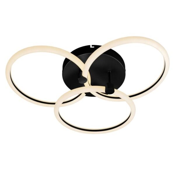 PLAFON SPACE ORBITAL TRIPLE PRETO 48W 3K 48CM LLUM