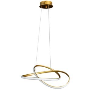 LUMINARIA PENDENTE SPACE SATURNO LED 50W 3K GOLD LLUM