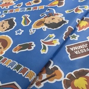 TNT ESTAMPADO FESTA JUNINA AZUL 1,4 M X 25 M DEXA