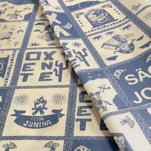 TNT ESTAMPADO CORDEL PRETO E BEGE 1,4 M X 25 M DEXA