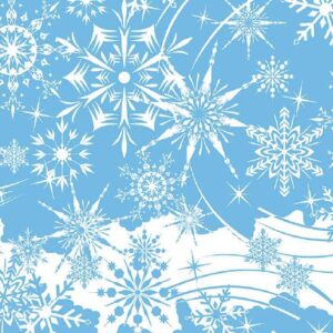 TNT ESTAMPADO FLOCOS DE NEVE AZUL 1,4 M X 25 M DEXA