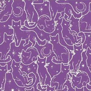 TNT ESTAMPADO GATOS ROXO 1,4 M X 25 M DEXA
