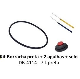 KIT BORRACHA 7 PAN PRESSAO + 2 AGULHAS + SELO DUBEL DB-4114