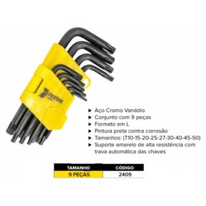 JG CHAVE TORQUE 9 PCS(10-15-20-25-27-30-40-45-50)ARTTOOLS F