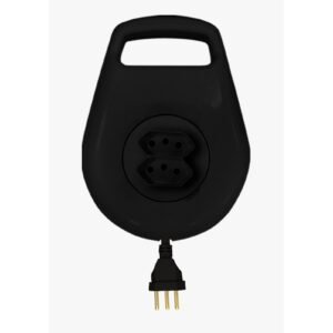 EXTENSAO ENROLAR 2P+T PRETA 3 MT (600/2500W)  ILUMI I.16890