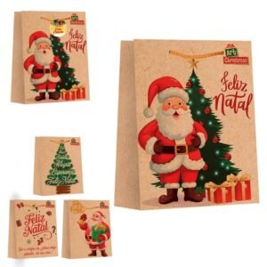 SACOLA NATAL PARDA 26 X 32 X 10 CM ZEIN Z372408