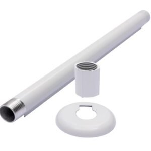 HASTE P/CHUVEIRO (BRACO) DE ALUMINIO BRANCO 40 CM
