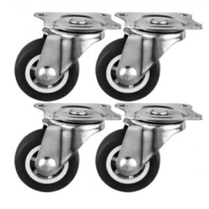 RODIZIO GIRATORIO PRETO PU 1,5 KIT 4PCS ARTTOOLS S AR0485