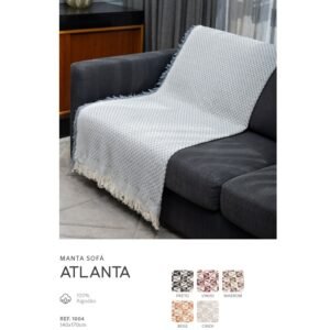 MANTA SOFA ESTAMP ATLANTA 140 X 170 CM BEGE TAPETES JUNIOR