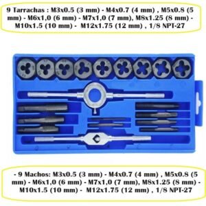 TARRAXA MACHO/FEMEA KIT 40 PCS WESTERN ETILUX T-40