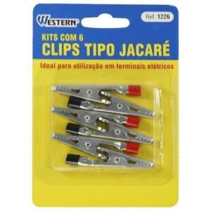 CLIPS TIPO JACARE KIT C/ 6 WESTERN ETILUX 1226