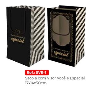 SACOLA COM VISOR VOCE E ESPECIAL 140X170X300MM DA CRUZ
